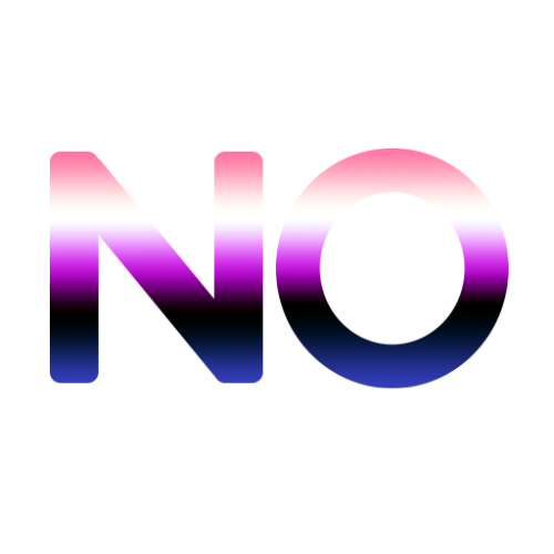 “No” Nonbinary Gender EmojisGenderqueer | Maverique Neutrois | AgenderBigender | Genderfluid | Andro
