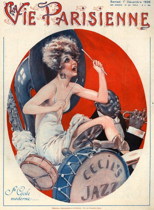 hoodoothatvoodoo:  Illustration by Maurice Milliere For La Vie Parisienne December 1928 