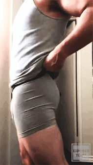 XXX exposedtease:    Big Bulge Flexing|PornHub photo