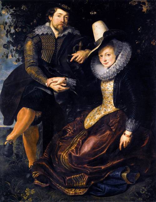 The artist and his first wife Isabella Brant in the Honeysuckle Bower by Peter Paul Rubens, 1609-10