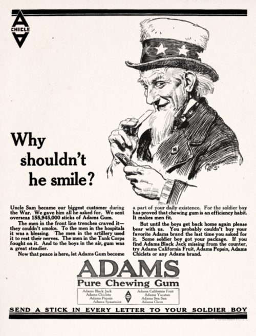 Adams Gum, 1919