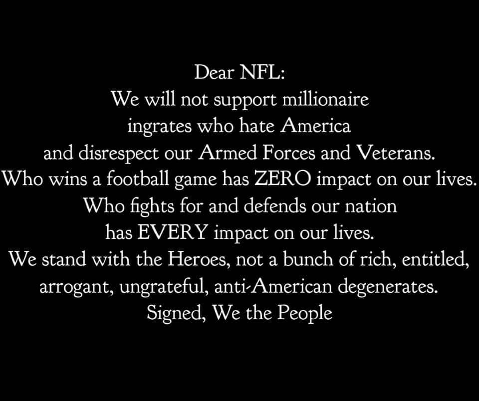 celticknot65:  heartofappalachia: Kneel all you want, it’s your right, but realize