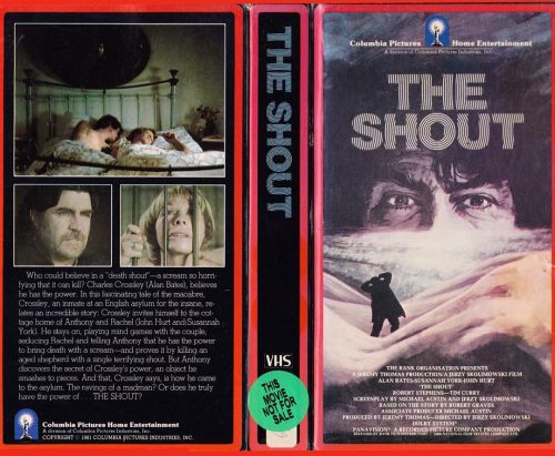 Jerzy Skolimowski’s 1978 film, “The Shout” starring Alan Bates, John Huey, Suzannah York, and Tim Cu