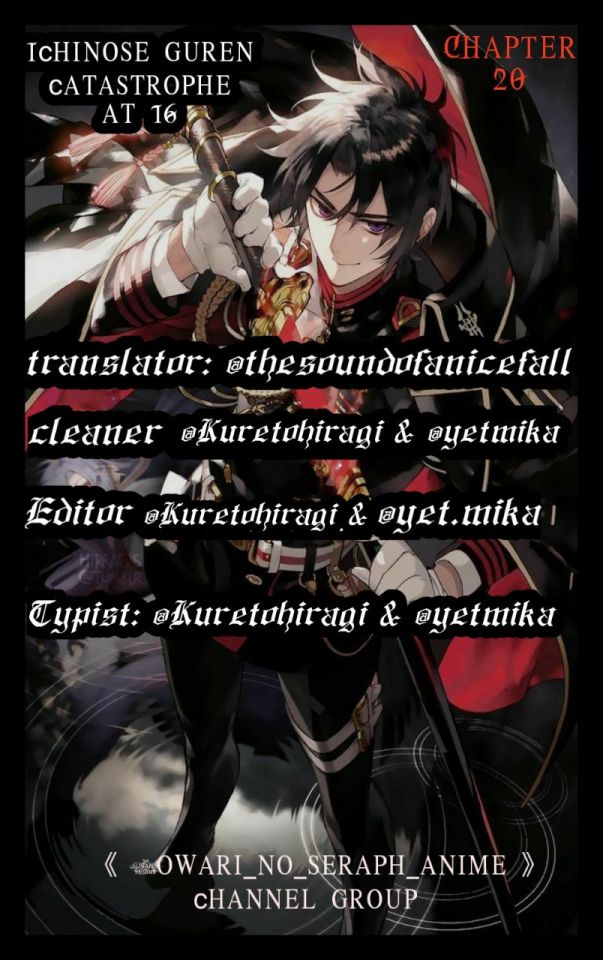 Owari no Seraph: Ichinose Guren, 16-sai no Catastrophe