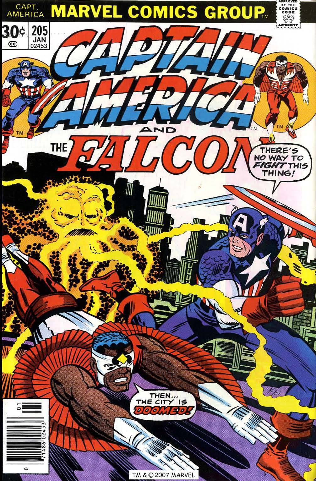 comicbookcovers:
“Captain America #205, January 1977, Pencils: Jack Kirby, Inks: Joe Sinnott
”