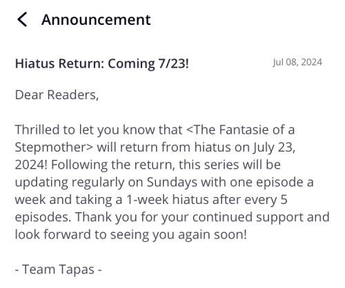 A Stepmothers Mrchen Will Be Back On Tapas On July 23!!