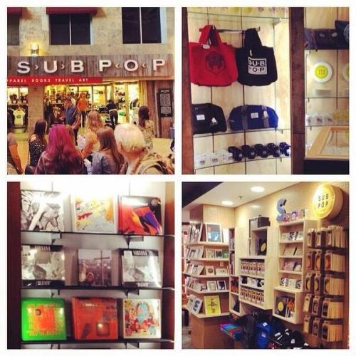 grungebook: The Sub Pop Sea-Tac Airport store is officially open for business! THIS IS FANTASTIC!