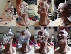 sixpenceee:  A forensic facial reconstruction from a crystal vodka skull.  