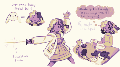 tunaf1sk: Yet another redesign of Blyndeffswap!Lorelai, with some notes and doodles. 