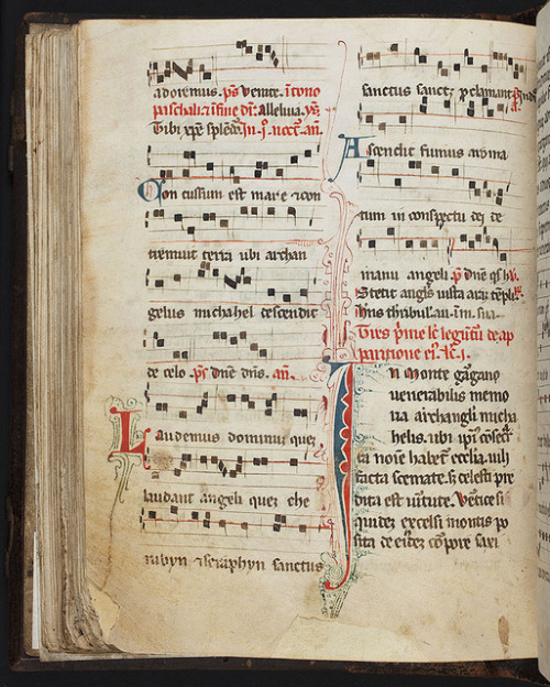 making-strangers: Noted breviary, f.153v, (218 x 162 mm), 14th century, Alexander Turnbull Libr