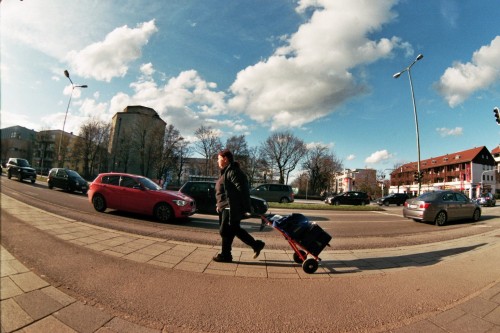 on the street