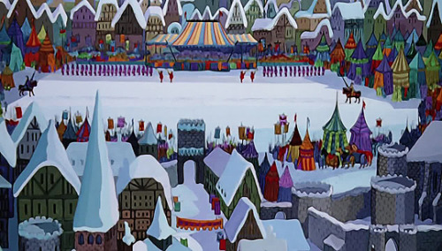 cinemamonamour: The Sword in the Stone (1963) - Backgrounds Layout: Don Griffith, Basil Davidov