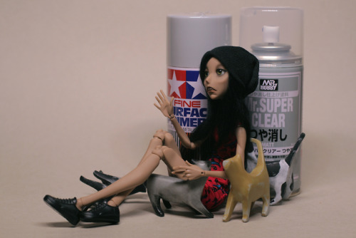 I should to paint more cats, more!Agave in tan skinFace up and wig by Bardo Research www.instagram.c