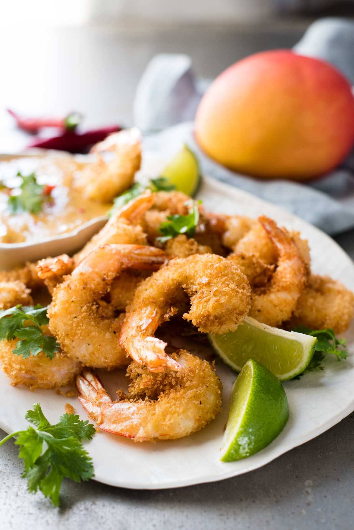 the-food-porn:  fattributes:  Coconut Shrimp with Spicy Thai Mango Sauce  Follow