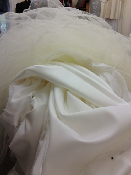 Another Bridal Gown alteration. This one needed the bodice taking in, the bust reduced, the hem shor