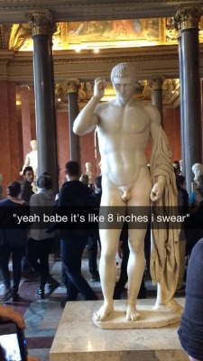 tdwhisperer: iprayforangels:  carslayraeoflightlegendsen:  eggsywin: Fun fact y’all, the reason why so many Ancient Greek and Roman statues have tiny genitalia was because large ones were associated with stupidity, ugliness, and foolishness. Smaller