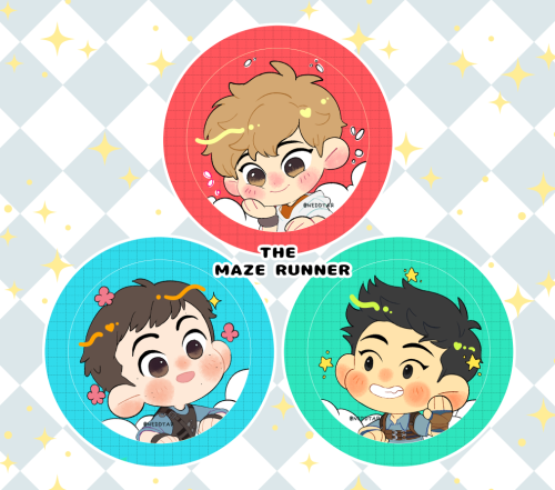 My maze runner ot3 badges and newt stickers :3 