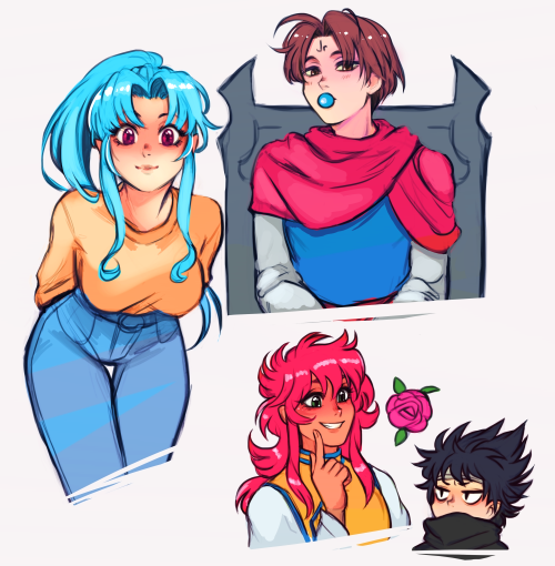 Rewatched Yu Yu Hakusho, sketched my favorites~