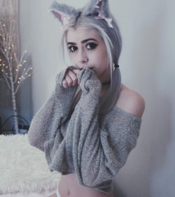 kittensplaypenshop:  lapis-the-waterwitch:  kittensplaypenshop:  Oh yeah! That was our old grey fur cat ears..back in Storenvy days :’D   that grey fur is perfect do u guys still carry it????  We have one VERY similar..a short piled blue-grey..it’s