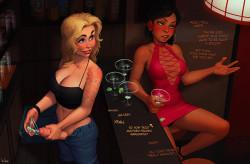 eve-rex-go:  InCase posted this along with the picture on hentai-foundry:   “Last request of febreuary.Futa bartender jizzing frozen margarita into a brown woman’s margarita glassI’ll be honest I have no idea what the story of this pic is. Is the