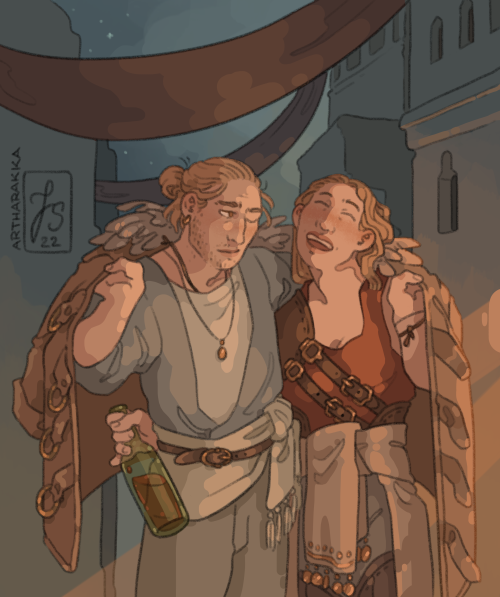 artharakka:Commission for @boromirsshield of Anders and their Hawke