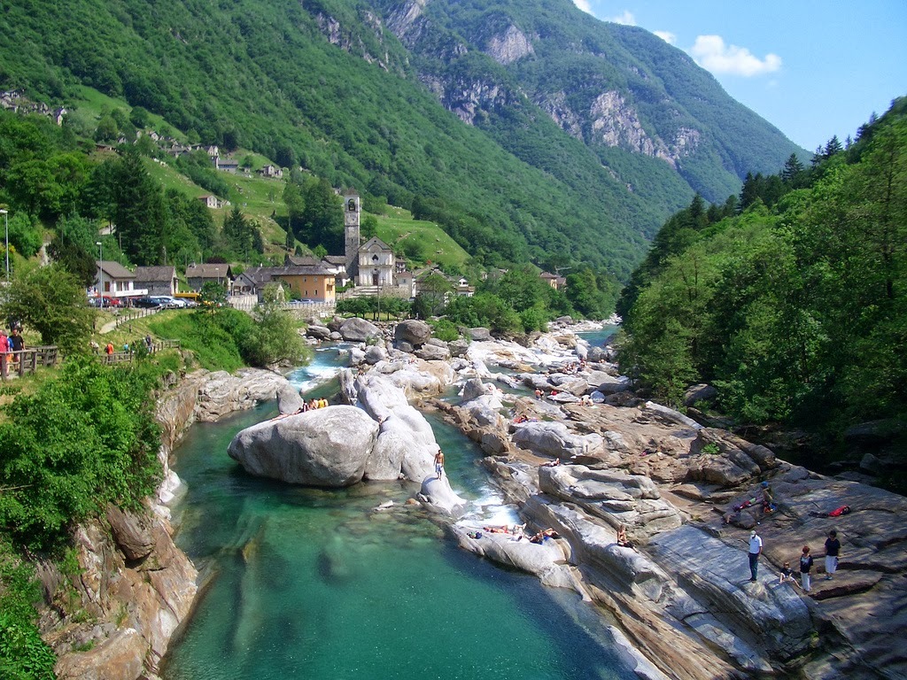 opticallyaroused:  Crystal Clear Waters Of Verzasca River 
