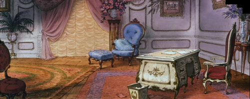 the-disney-elite:Ink and watercolor backgrounds for The Aristocats (1970).