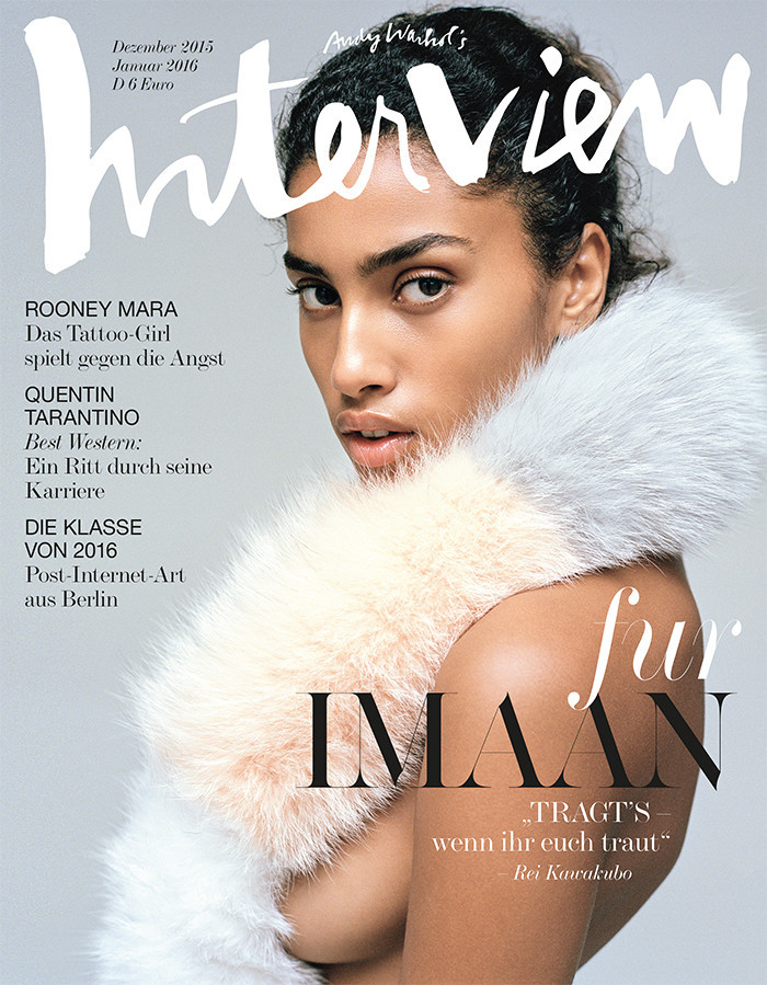 ju-xiao:  Imaan Hammam for Interview Magazine Germany, December 2015 - January 2016