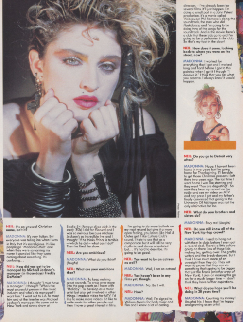 madonnasfault:@ErsatzShane 30 years ago this week in #SmashHits #Madonna interviewed by #NeilTennant