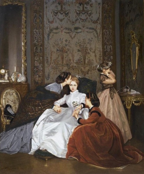 midnight-summerx:‘The Hesitant Bride’ - Auguste Toulmouche Oil on canvas, 1866Additional information