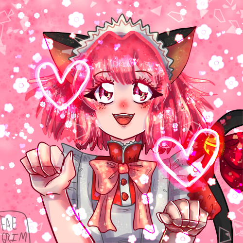 glass-hearts-art:Wanted to draw something girly and pink. So i drew Ichigo from Tokyo Mew Mew. Also yes I’m aware the hands suck 