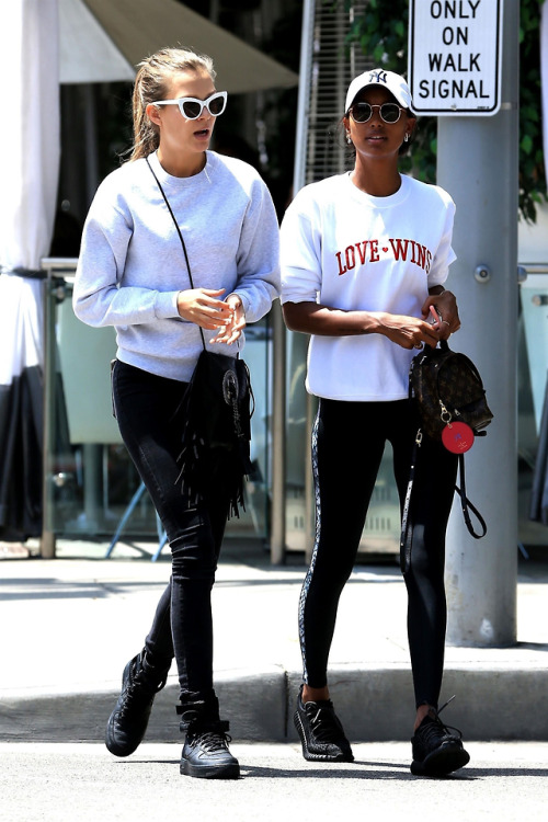 Josephine & Jasmine spotted out for lunch at Villa Blanca in Beverly Hills - April 24th, 2018.