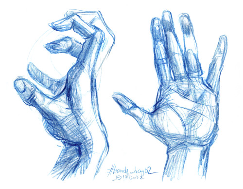 A show of hands being exquisitely captivating as always. Blue pencil