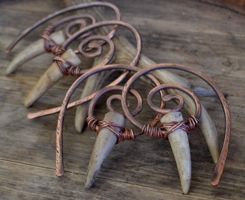 Back in stock, one of mine most popular antler hangers.Made of recycled copper and ethically collect