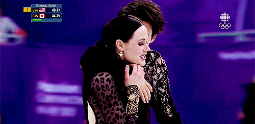 scottandtess:Virtue & Moir - 1st place after the short program.