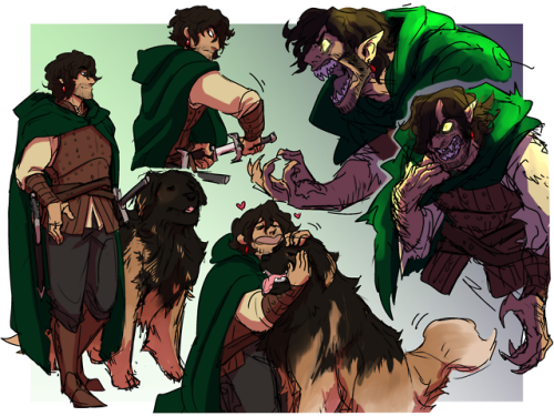 biteghost: sketchpage commission for @intergalacticwanderer of their pathfinder ranger + big boof an