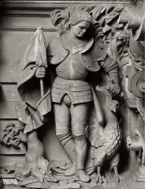 medievalpoc:Hans KlintschSaint Maurice (funerary monument to Johann von Bothmar)Germany (1592)Sandst