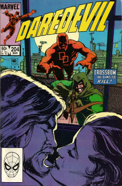 Daredevil No. 204 (Marvel Comics, 1984). Cover art by Bill Sienkiewicz.From