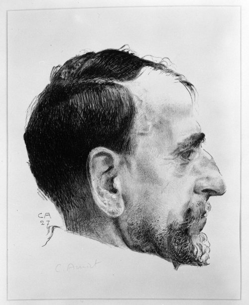 Portrait of Ernest Kreidolf in Profile (Bildnis Ernest Kreidolf im Profil), Cuno Amiet, 1927, Brookl