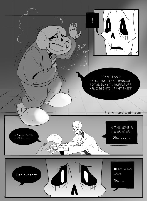 fluffymilktea:  [ Previous ][First]You don’t look too good Sans.. Here is the long awaited update!! There were more to it..but photoshop decided to be a jerk and crash multiple times in a row….As a result, this will be a two parted update. The second