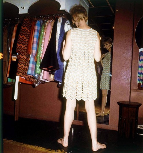 isabelcostasixties:Swinging London.  Michelle Desange shopping in the Lady Jane Boutique, Carnaby St