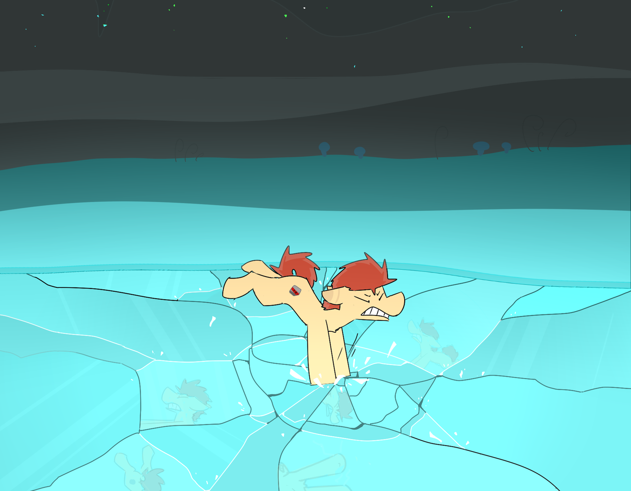 input-command: hollow-shades:  Breaking a Mirror Pond has gotta be very bad luck. 