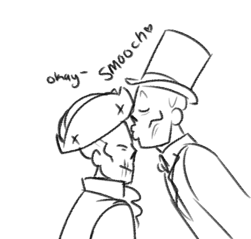 lessoninfutility:I thought of this a bit ago and it seemed silly but??? i ship them so???  oswa