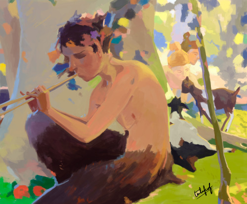 A study from Walter Everett’s painting.My first study ever? This is such a weird exercise but very i