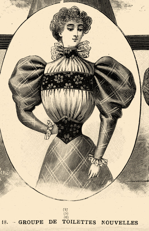 La Mode Nationale, No. 39, 26 Septembre 1896, Paris. No. 18. Groupe De Toilettes Nouvelles. Bibliothque