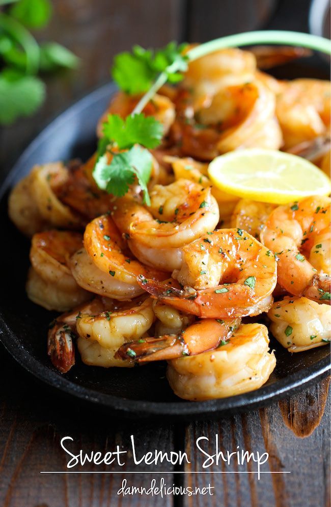 halfgirlhalfcake:  Sweet Lemon Shrimp - The easiest, most simple and flavorful shrimp