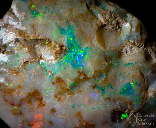 Quartz var opal. From Andamooka Field, South Australia, Australia