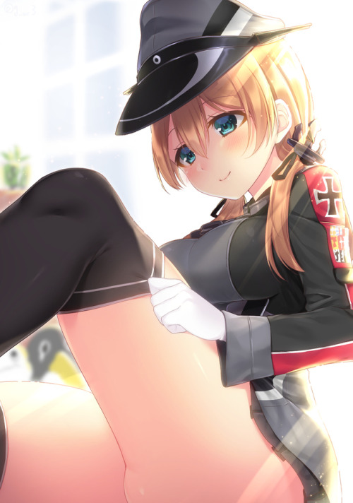 cute-girls-from-vns-anime-manga:    山風＆プリンツ by 爺わら  
