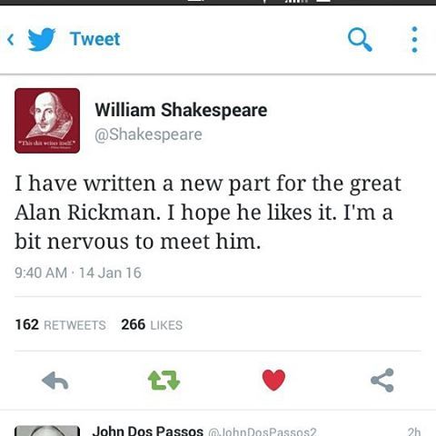 sixwaystoshakespeare:I have been too stunned and distracted to cry over Alan, but this, this hit me 