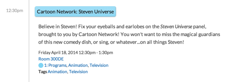 CREWNIVERSE ANNOUNCEMENT!  Steven Universe is going to have a panel at WONDERCON ANAHEIM! Meet the cast and crew! Get some insight on the Universe of Steven! Make us uncomfortable in a Q&A session! Friday, April 18th!  Steven Universe Panel At WonderC